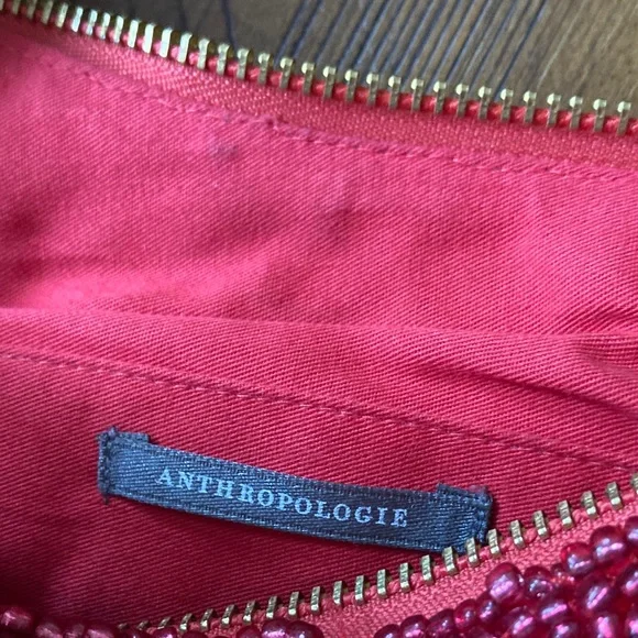 Women’s Anthropologie Tate Beaded Fruit Watermelon Bag Purse New NWT - Picture 4 of 6